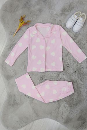 3-14 Yaş Baskılı Süet Çocuk Takım Tozpembe - 480.1287.