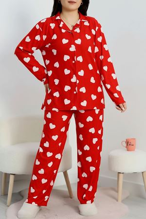 Büyük Beden Süet Takım Kırmızıkalp - 455.1287.