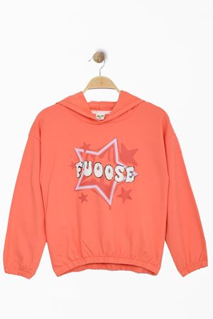 2 İp Şardonlu Baskılı Kapüşonlu 8-12 Yaş Sweat Narçiçeği - 725432.1576.