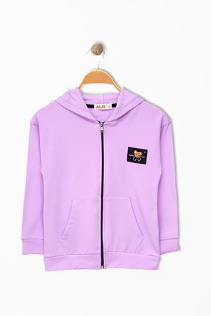 3-7 Yaş Çocuk Ayıcık Detaylı Sweat Lila - 624493.1576.