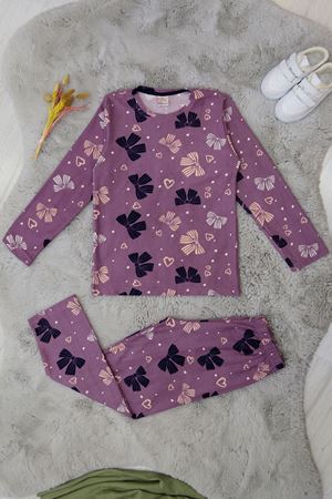9-12 Yaş Süet Pijama Takımı Gülkurusu - 42204.2028.