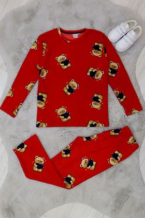 13-16 Yaş Süet Pijama Takımı Kırmızıayıcık - 42206.2028.