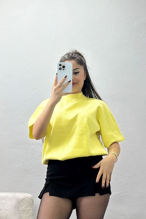 Kısa Kollu Triko Açıksarı - 2308.1765.