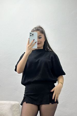 Kısa Kollu Triko Siyah - 2308.1765.