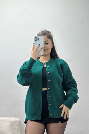 Kalp Düğmeli Hırka Nefti - 3256.1577.