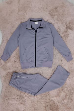 5-8 Yaş İki İplik Şardonsuz Fermuarlı Takım Gri - 42196.1937.