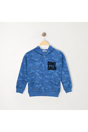 3-7 Yaş Nakışlı Kapşonlu Sweat Mavi - 225604.1576.