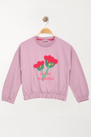 3-7 Yaş İki İplik Şardonlu  Sweat Gülkurusu - 625426.1576.
