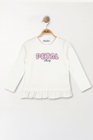 2-5 Yaş Çocuk Nakışlı Sweat Beyaz - 5264021.1576.