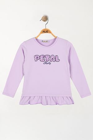 2-5 Yaş Çocuk Nakışlı Sweat Lila - 5264021.1576.