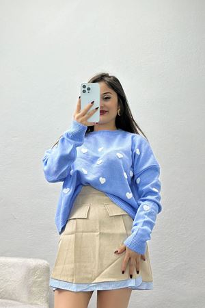 Kalp Detaylı Triko Bebemavi - 2337.1765.