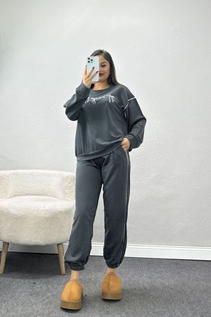 Biyeli 2 İplik Eşofman Takımı Antrasit - 50742.1005.