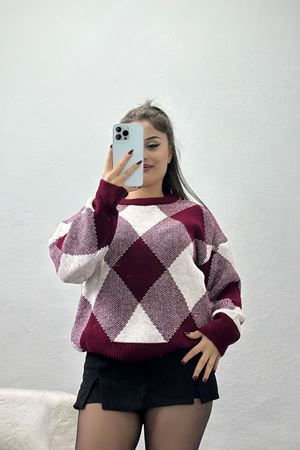 Şardonlu Triko Bordotaş - 31064.1766.