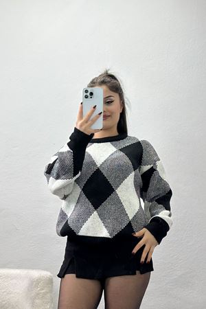 Şardonlu Triko Siyahtaş - 31064.1766.