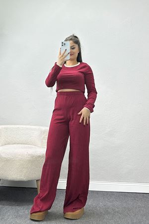 Geniş Fitilli Kaşkorse Takım Bordo - 42281.1748.