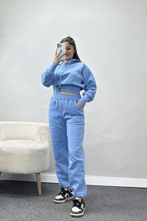 Üç İplik Crop Eşofman Takımı Bebemavi - 70778.1878.