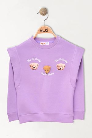3 İp 3-7 Yaş Şardonlu Sweatshirt Lila - 624405.1576.