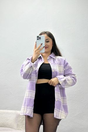 Oduncu Gömlek Lilabeyaz - 90077.147.