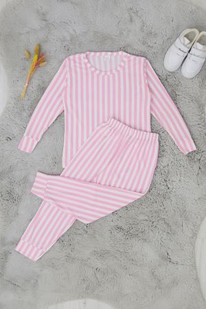 3-14 Yaş Soft Milan Pijama Takımı Pembeçizgili - 481.1287.