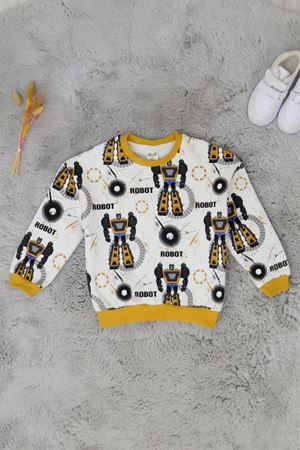 3 İp Şardonlu 3-7 Yaş Sweatshirt Beyazsarı - 225451.1576.