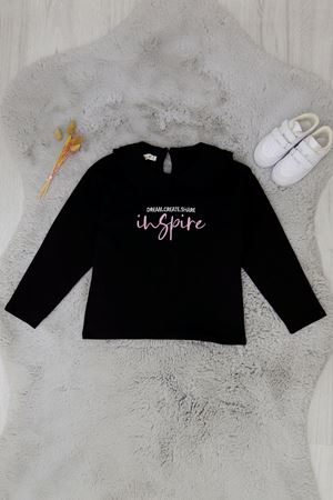 Yakalı 8-12 Yaş Sweatshirt Siyah - 724711.1576.
