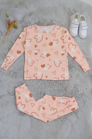 3-14 Yaş Soft Milan Pijama Takımı Pudra - 481.1287.