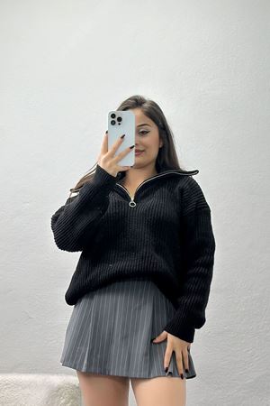 Dik Yaka Triko Siyah - 31055.1766.