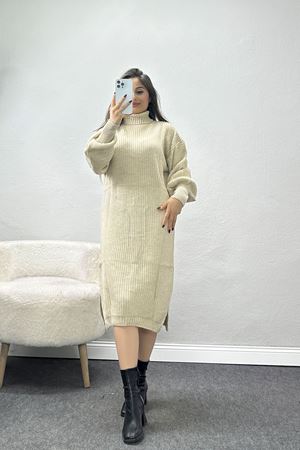 Tam Balıkçı Triko Elbise Taş - 42528.2052.