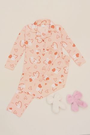 3-14 Yaş  Baskılı Milan Çocuk Takım Pudra - 414.1287.