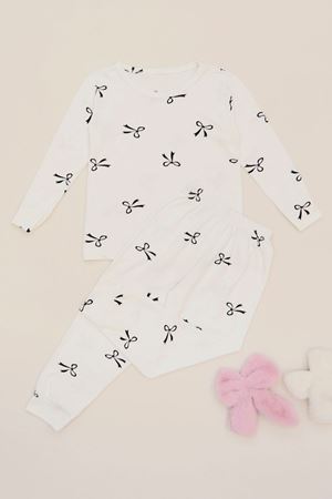 3-14 Yaş Soft Milan Pijama Takımı Beyazkurdele - 481.1287.