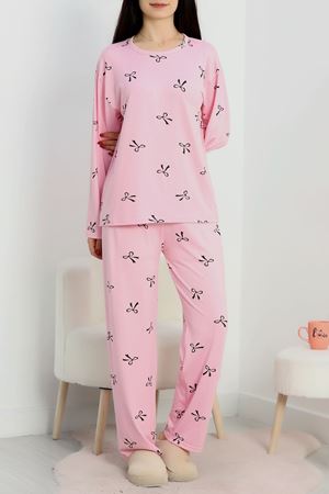 Baskılı Milan Soft O Yaka Takım Pembefiyonk - 717.1287.