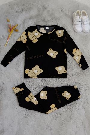 3-14 Yaş Soft Milan Pijama Takımı Siyahayı - 481.1287.