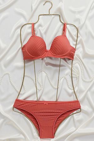 Sütyen Takım Fitilli Boş Kap Kiremit - 2554-B.1783.