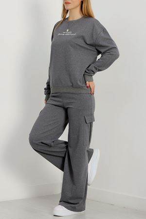 Kargo Cep 2 İplik Eşofman Takımı Füme - 50802.1857.