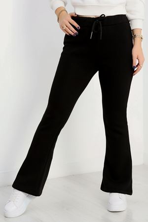 3 İplik İspanyol Paça Eşofman Altı Siyah - 42522.1878.