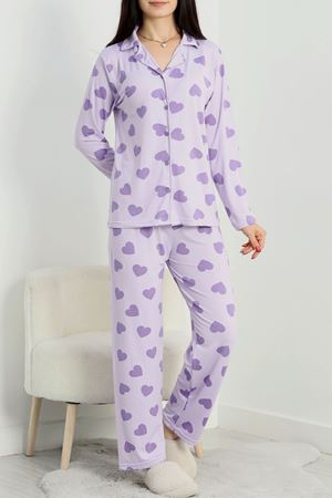 Soft Milan Düğmeli Pijama Takımı Morkalp - 7511.1287.