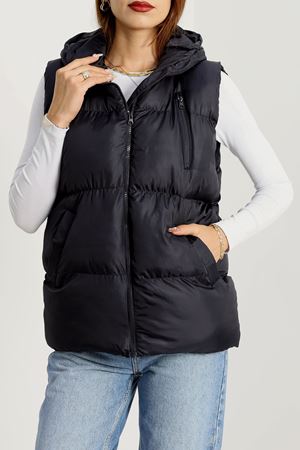 Kapşonlu Şişme Yelek Lacivert - 19190.1839.