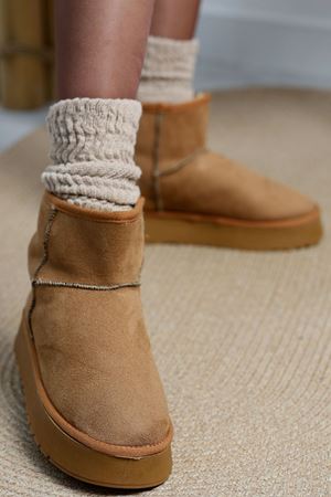 Kalın Taban Süet Bot Taba - 31438.1932.