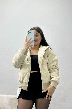 Kapüşonlu Şişme Mont Taş - 90036.1839.