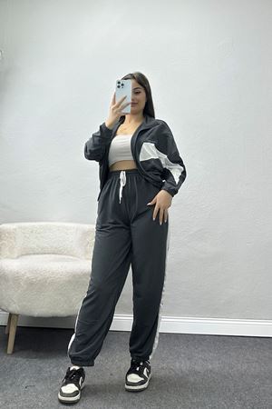 Fermuarlı 2 İplik Eşofman Takımı Füme - 50745.1005.