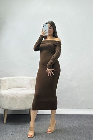 Madonna Yaka Sandy Elbise Kahve - 70707.1748.