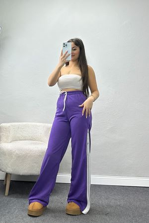 Fermuarlı Eşofman Altı Mor - 50748.1005.