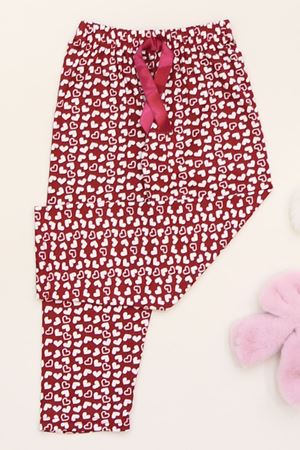6-14 Yaş Milan Pijama Altı Bordobeyaz - 50842.904.