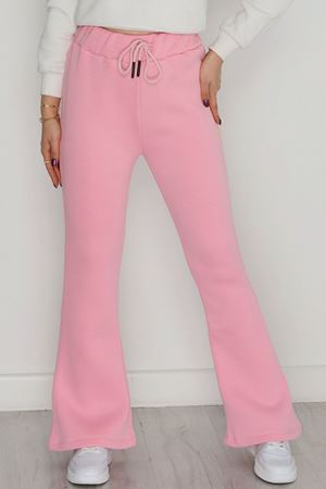 3 İplik İspanyol Paça Eşofman Altı Pembe - 42522.1878.