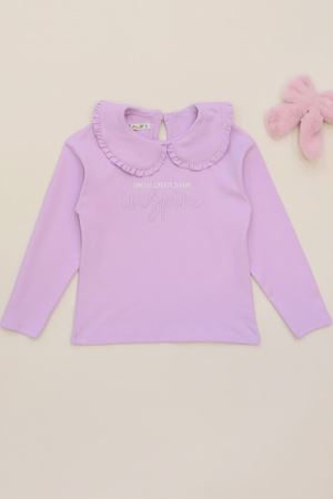 Yakalı 8-12 Yaş Sweatshirt Lila - 724711.1576.