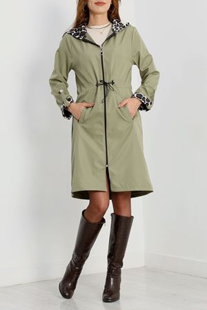 Astarsız Bel Lastikli Trençkot Haki - 31136.147.
