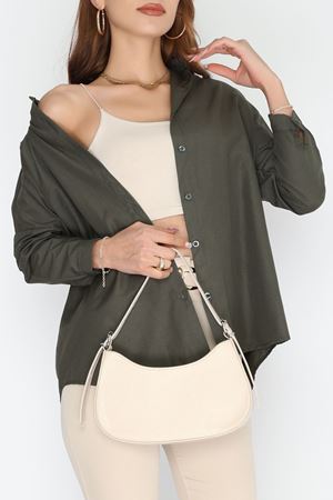 Terikoton Oversize Gömlek Haki - 30840.1949.