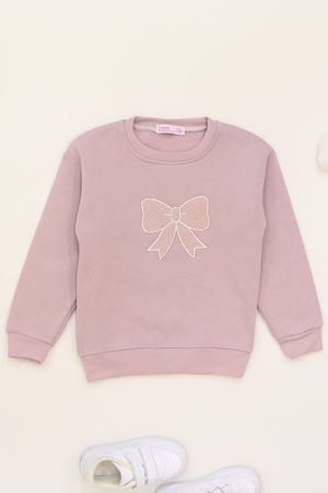 3-12 Yaş 3 İplik Şardonlu Sweat Açıkpudra - 60515.1867.