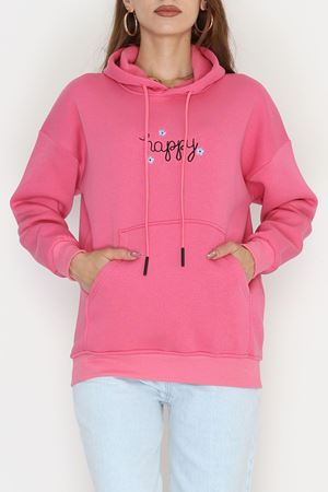 3 İplik Kanguru Cepli Kapşonlu Sweat Koyupembe - 42250.1878.