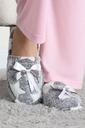 Peluş Ev Terliği Gri - 31426.264.